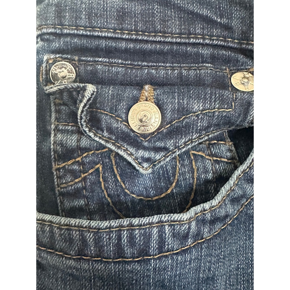 True Religion Women's Straight Leg Dark Wash Denim Jeans Size‎ 32 - Picture 5 of 13